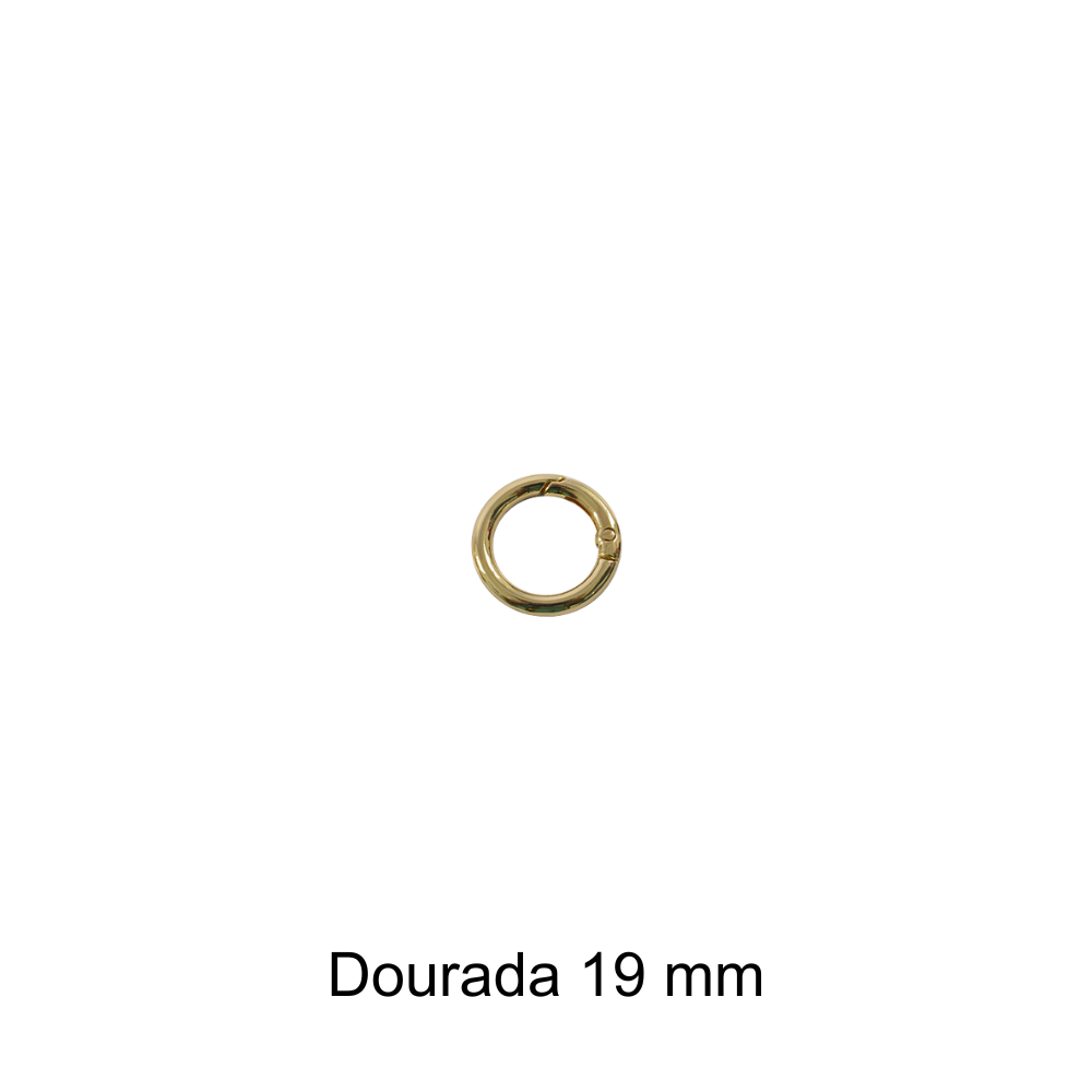 Argola Articulada Dourada Círculo - 19mm