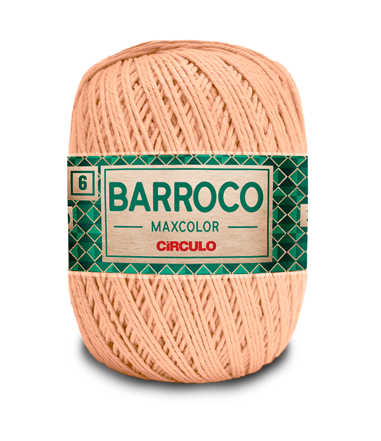 Barbante Barroco Maxcolor N.6 400gr Círculo - 4224 - Peach Fuzz