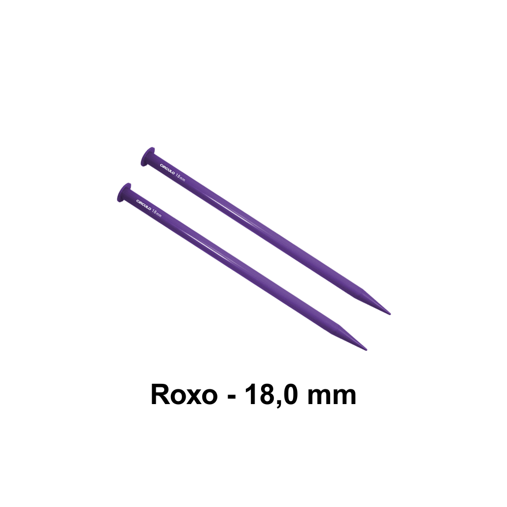 Agulha de Tricô de Plástico Círculo 35cm - 18,0