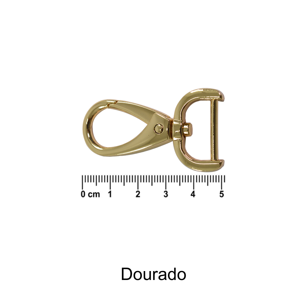 Mosquetão Oval Círculo - Dourado