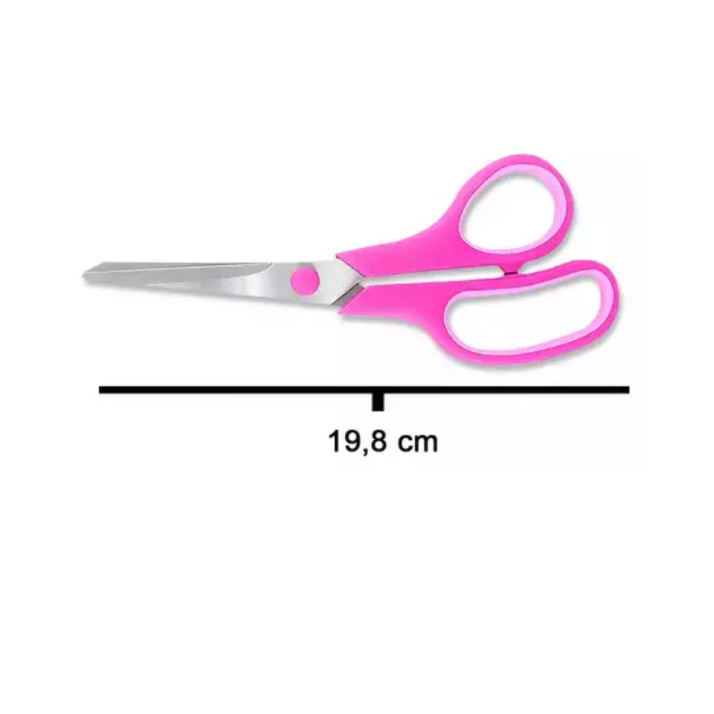 Tesouras Comfort Rosa Círculo - 19,8 cm (7,75")