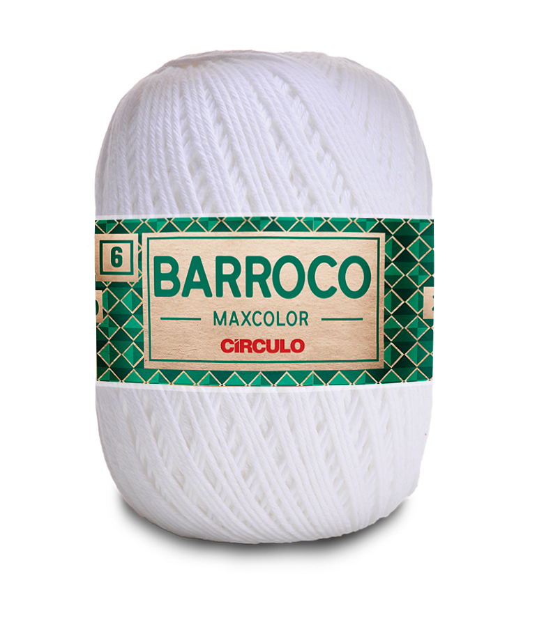 Barbante Barroco Maxcolor N.6 400gr Círculo - 8001 - Branco