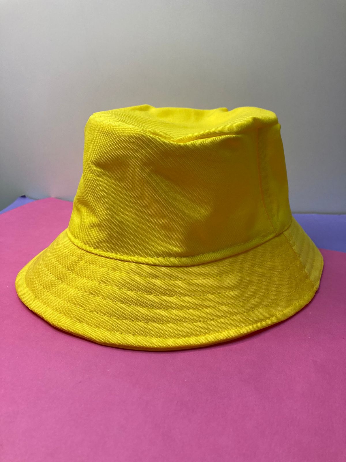 Chapéu Bucket Infantil em Oxford - Amarelo