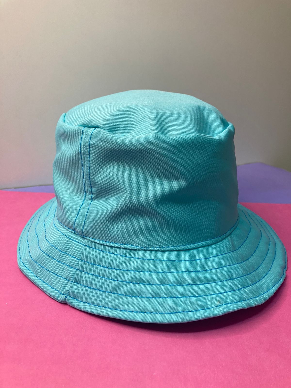 Chapéu Bucket Infantil em Oxford - Azul