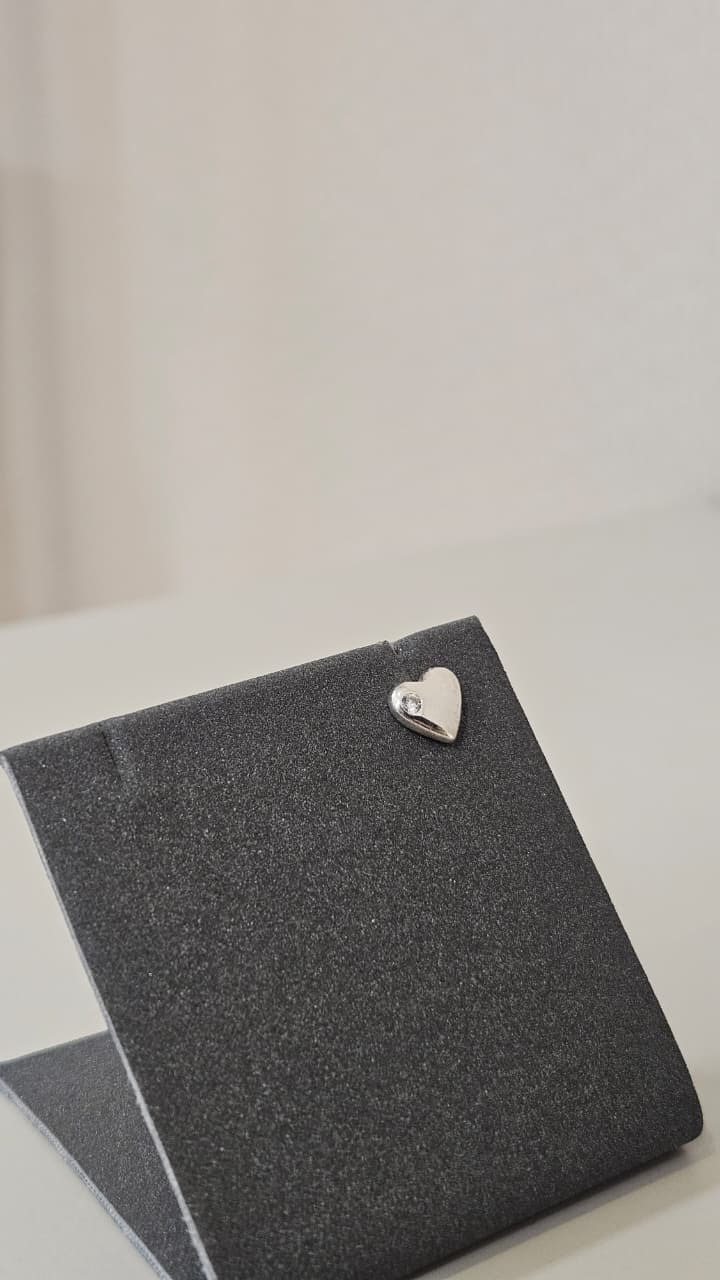 Piercing Prata Coração Chapa