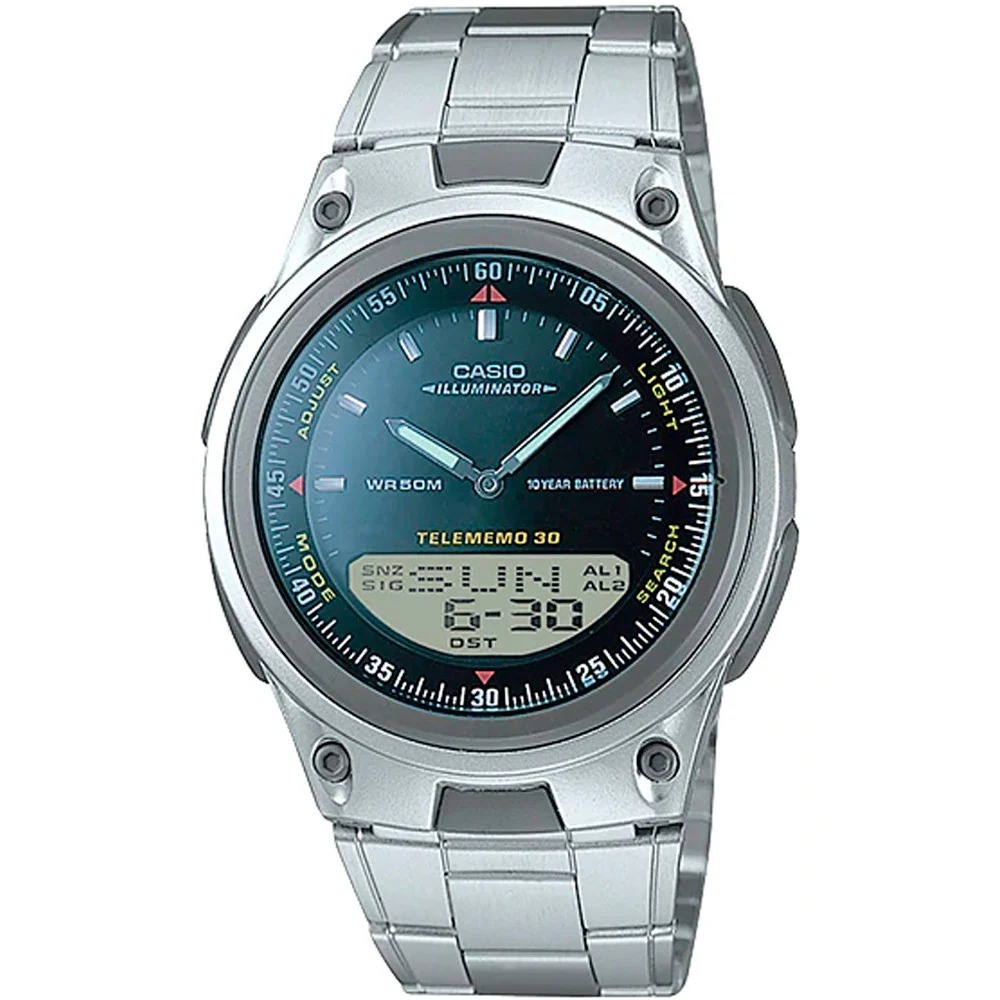 Relógio Casio Digial e Analógico Unissex AW-80D-1AVDF-SC