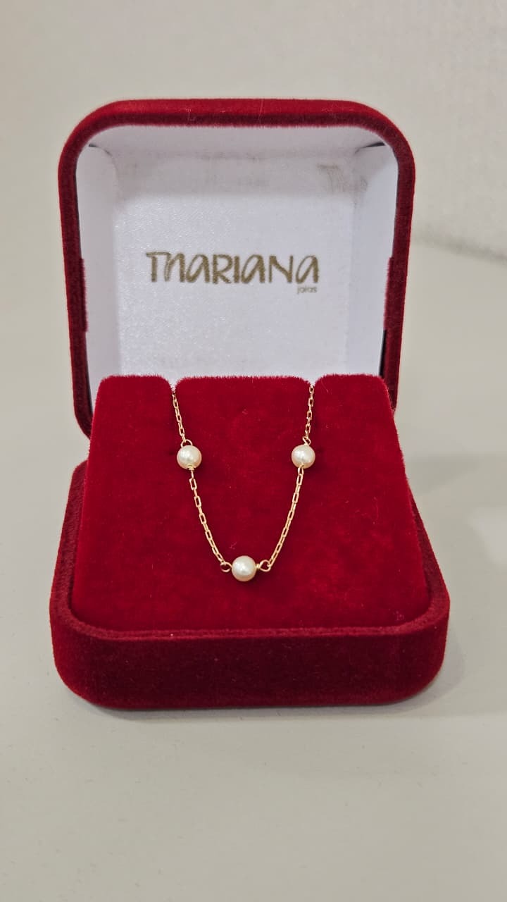 Pulseira em Ouro 18k Infantil Cartier Pérola