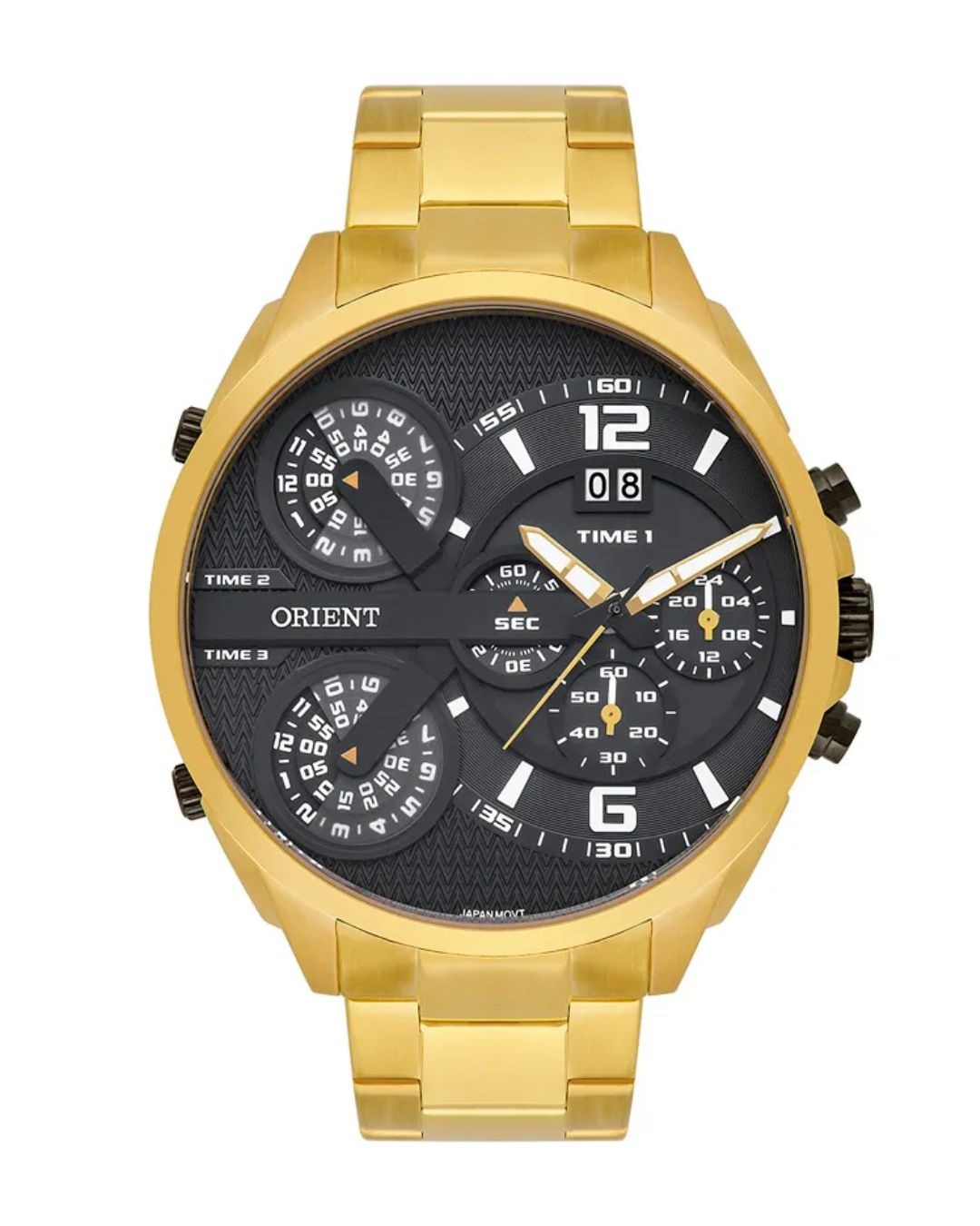 Relógio Orient Masculino MGSST005 P2KX Cronógrafo XL Dourado