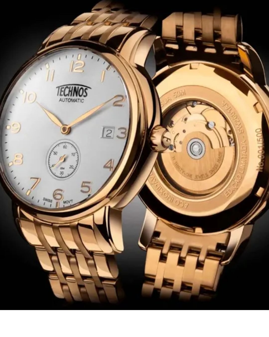 Relógio Technos Automático Edição 100 Anos Limitada e Numerada SW2601AA/T1B