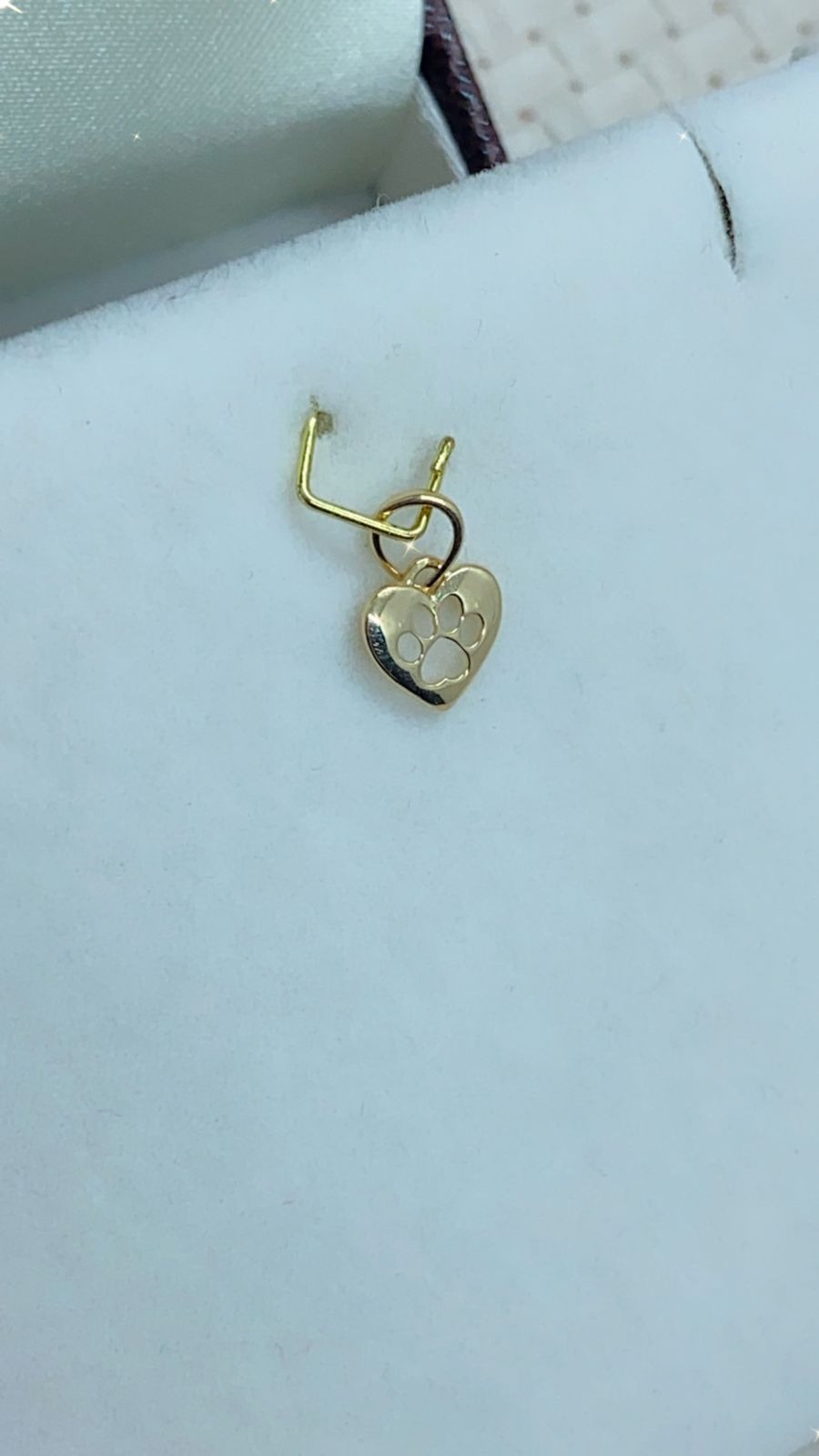 Pingente em Ouro 18k Coração Patinha