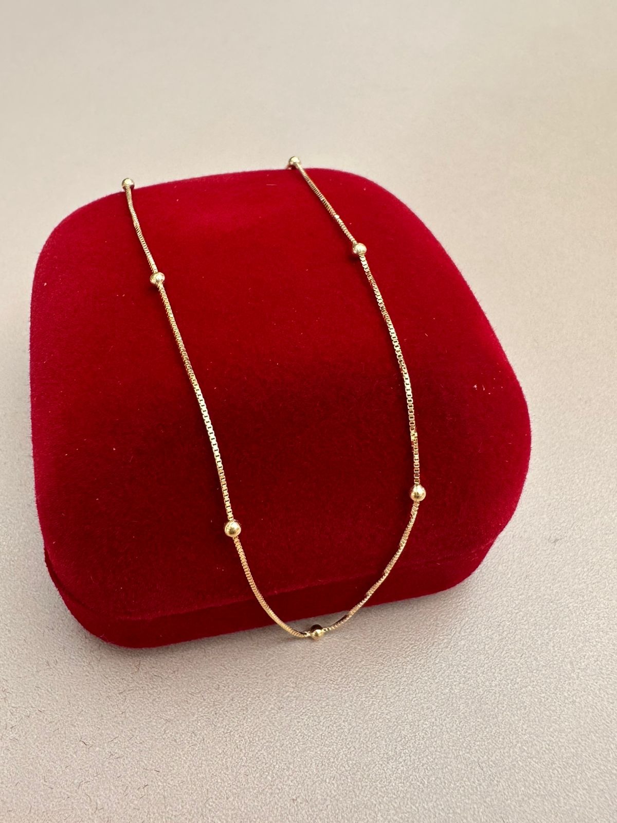 Corrente em Ouro 18K Veneziana Bolinhas 45cm
