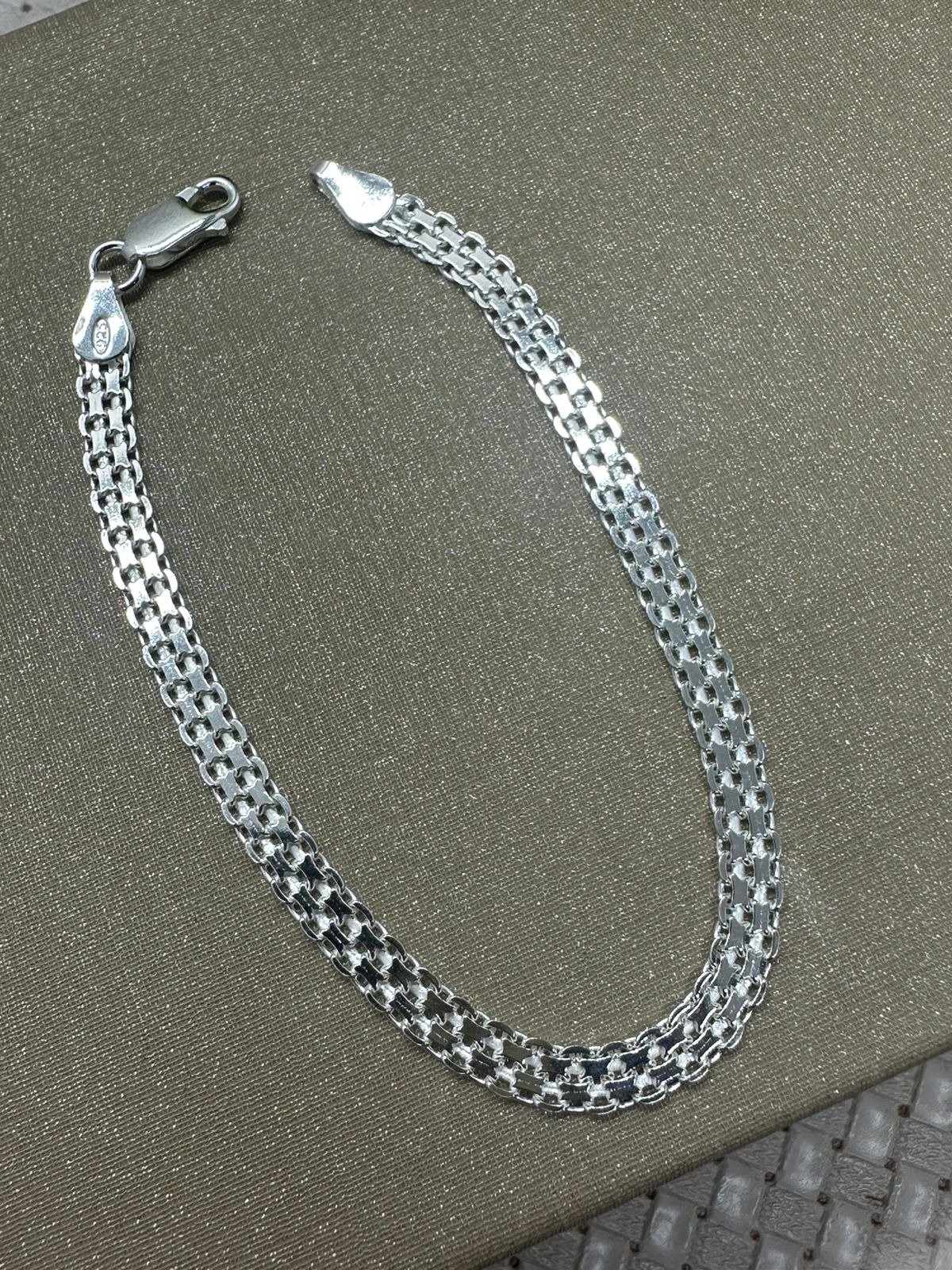 Pulseira em Prata Bismark 3 fios