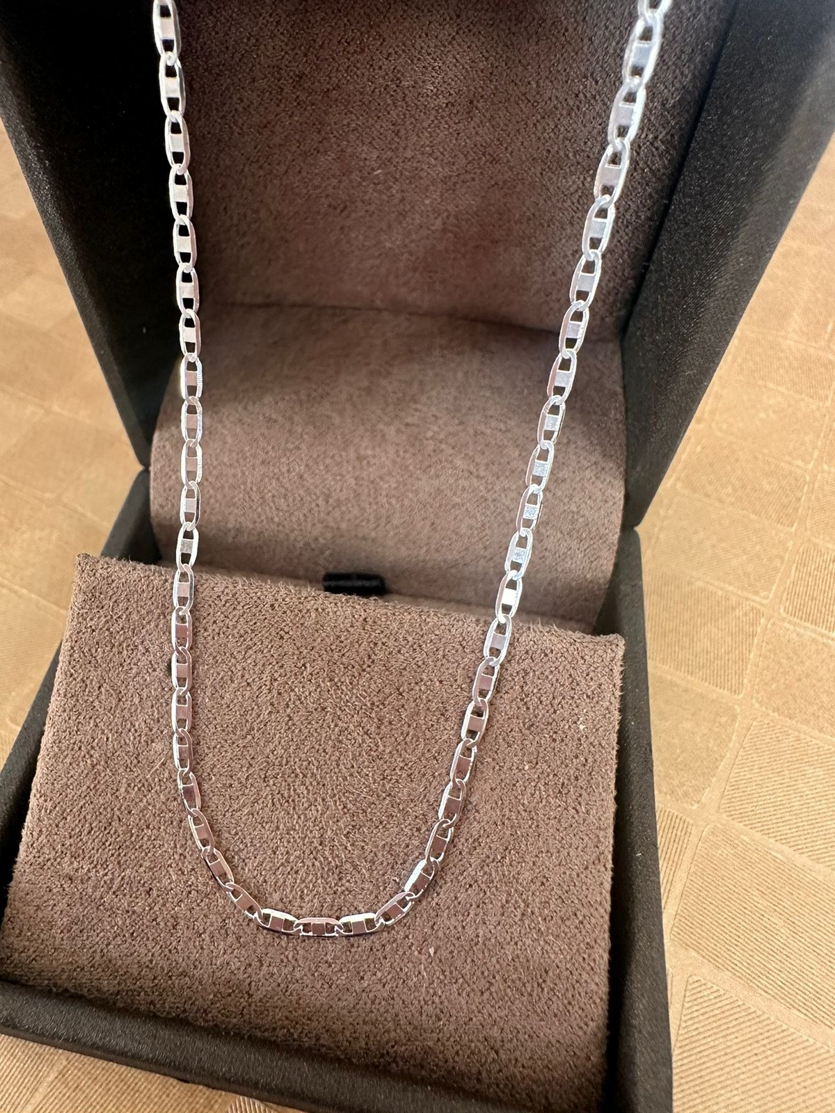 Corrente em Prata 50cm Piastrine Fina