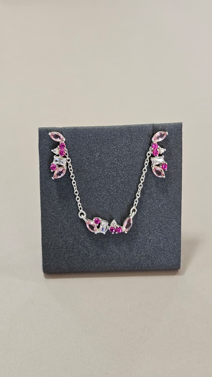 Conjunto em Prata 925 com Pedras de Zircônia Coloridas