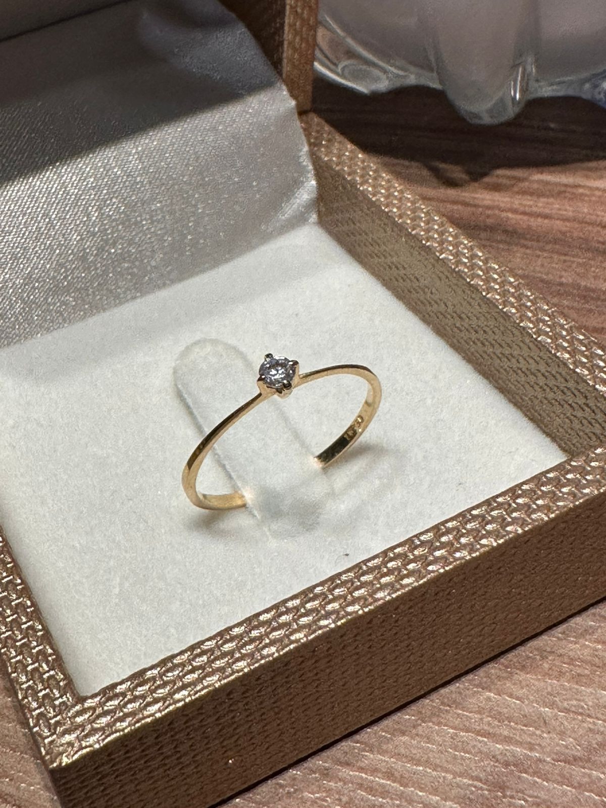 Anel em Ouro 18K Solitário Zircônia 3MM