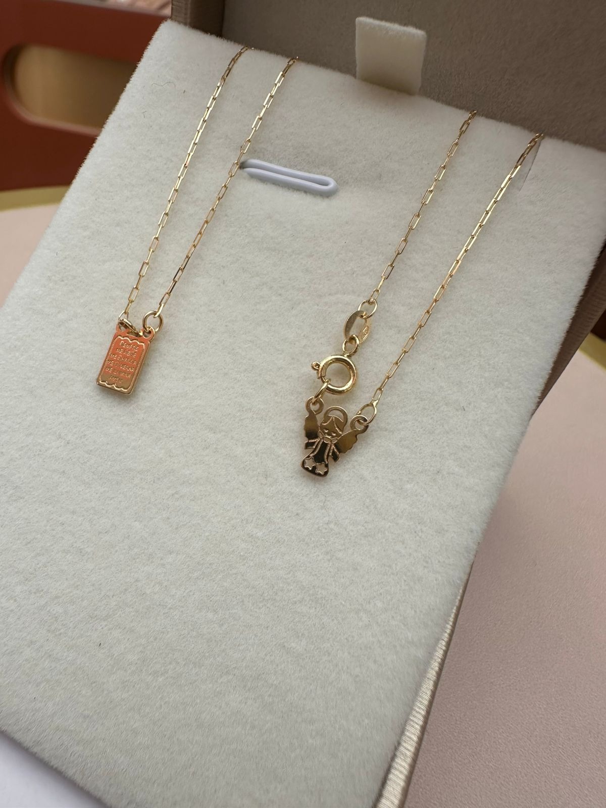 Escapulário em Ouro  Infantil 18k Anjo