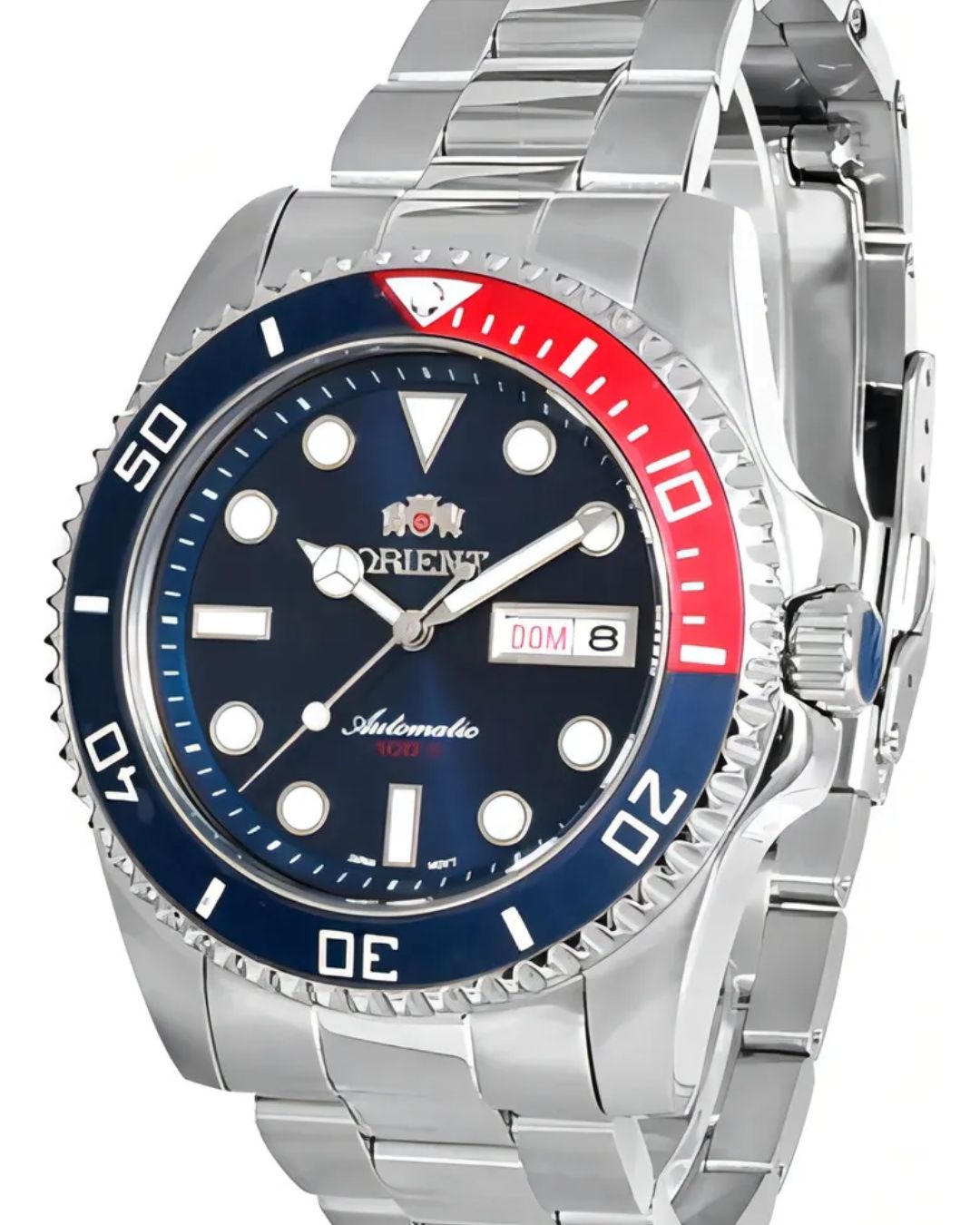 Relógio Orient Automático Submariner Masculino Prata F49SS026