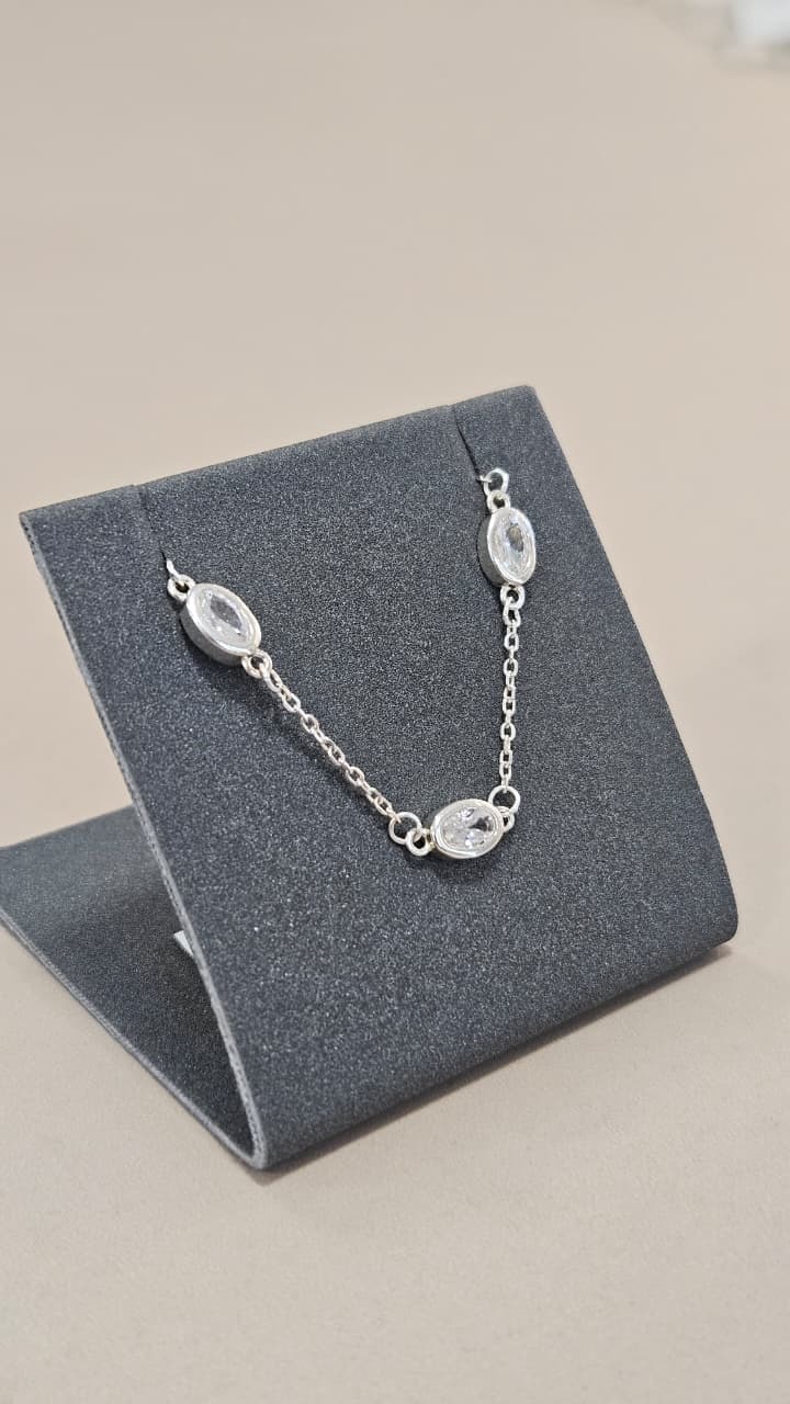 Pulseira em Prata com zircônias