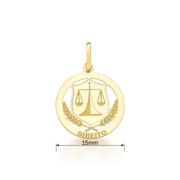 Pingente em Ouro 10K Profissão direito
