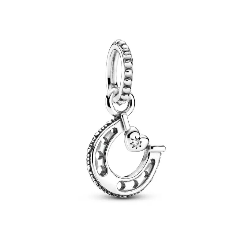 Charm em Prata Pendente Ferradura Da Sorte