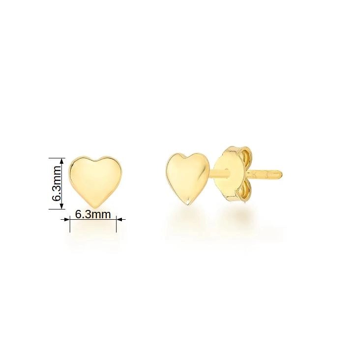 Brinco em Ouro 10K Coração