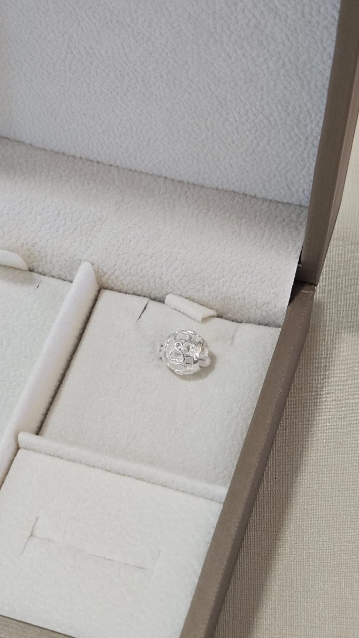 Berloque em Prata Separador  Flor