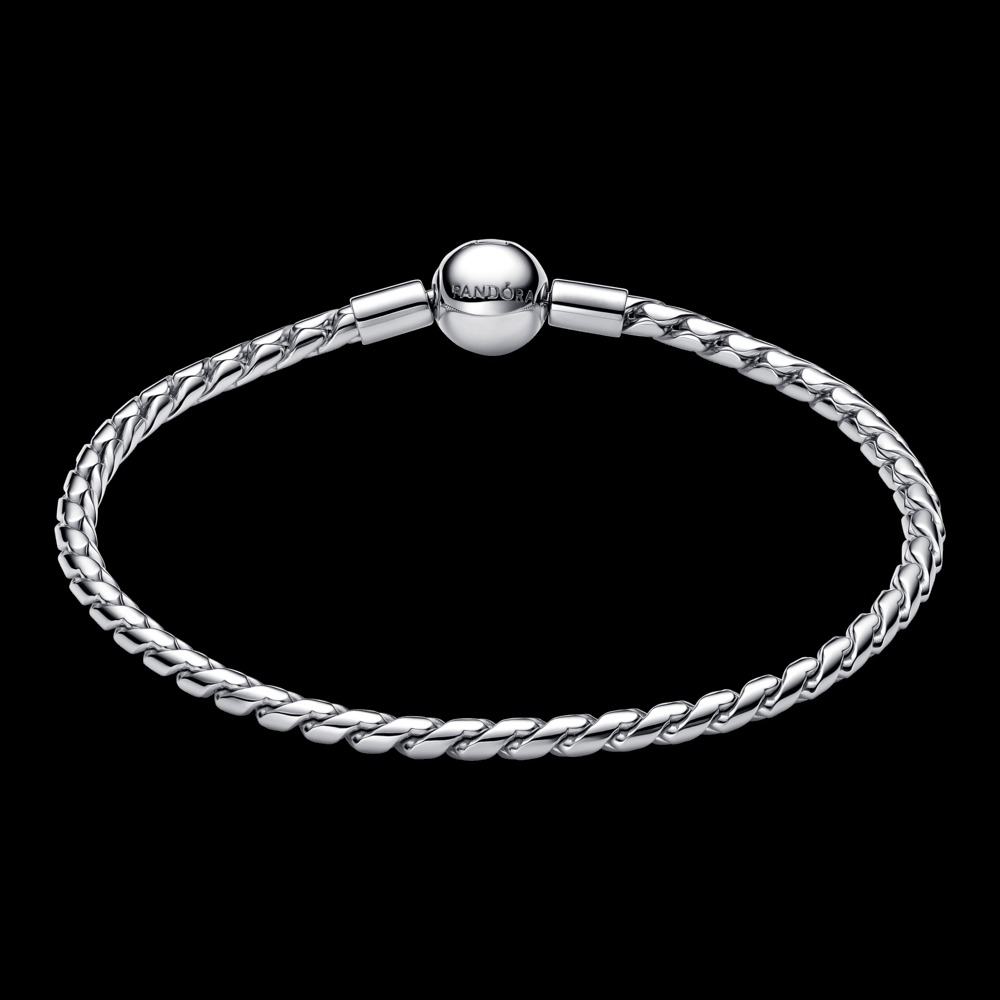 Bracelete Maleável Prata E Fecho Redondo