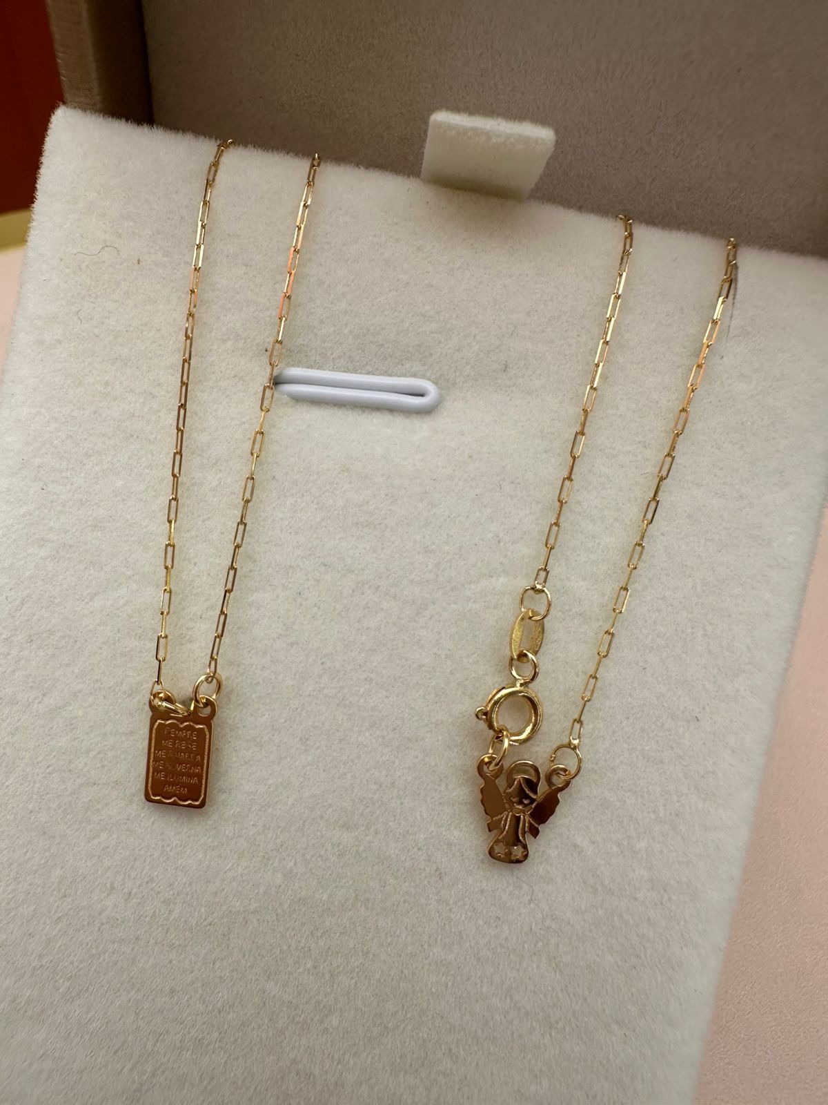 Escapulário em Ouro  Infantil 18k Anjo