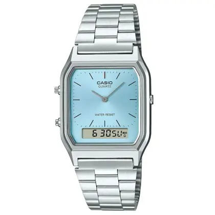 Relógio CASIO VINTAGE unissex analógico AQ-230A-2A1MQYDF-SC