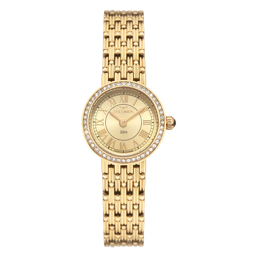 Relógio Technos Feminino Mini Joia Dourado 2025LUY/1X