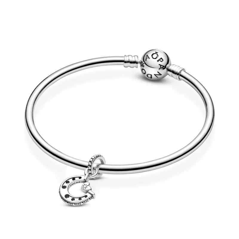 Charm em Prata Pendente Ferradura Da Sorte