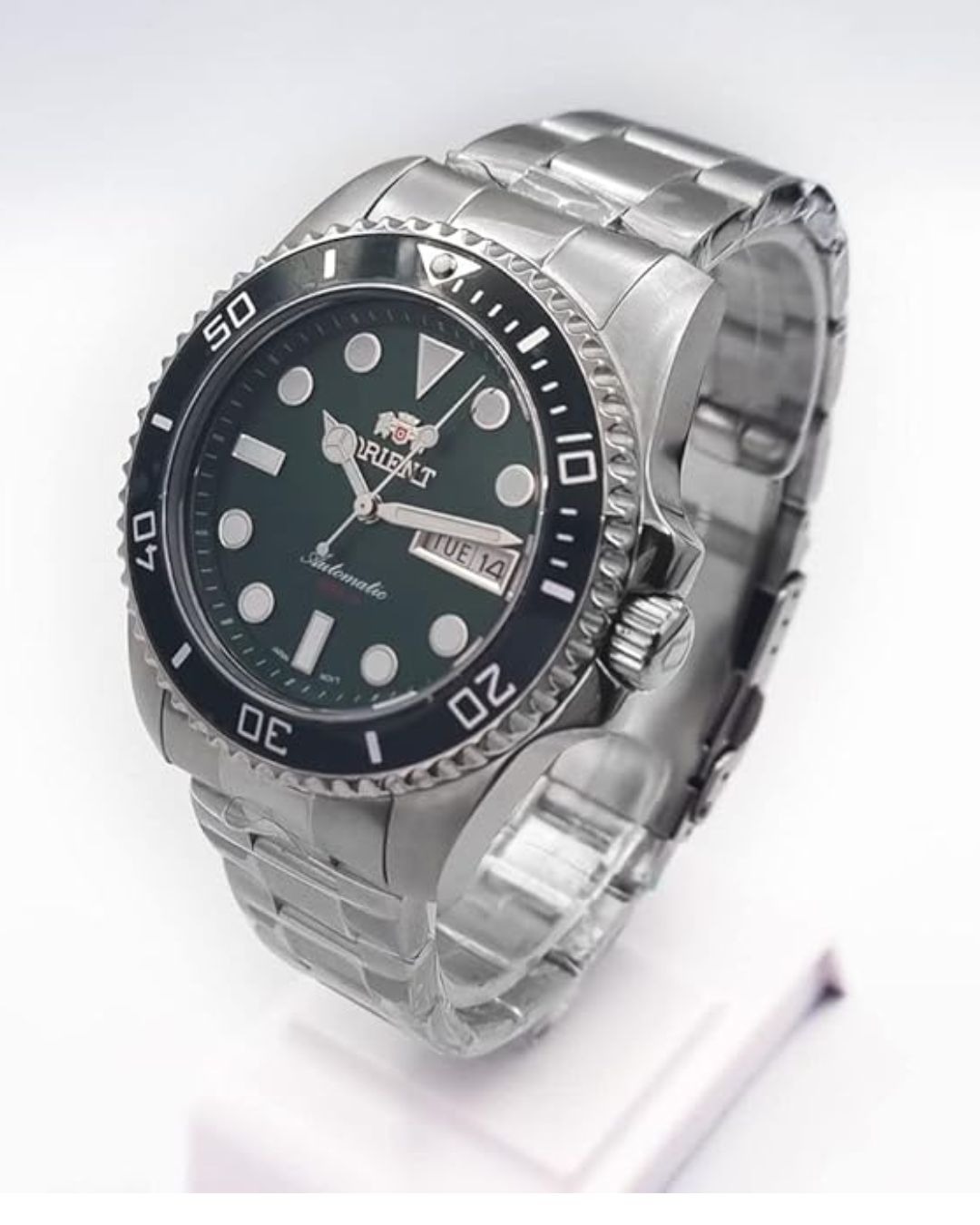 Relógio Orient Automático Submariner Masculino Prata F49SS027
