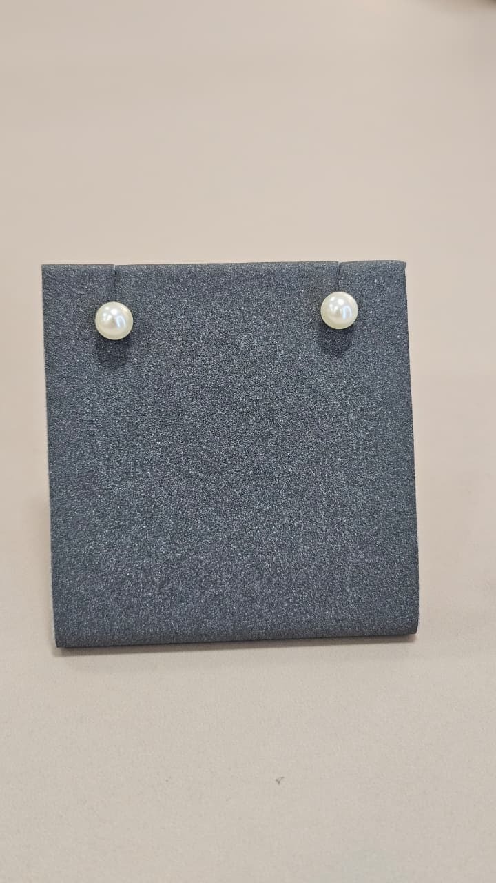 Brinco em Prata Pérola 4mm