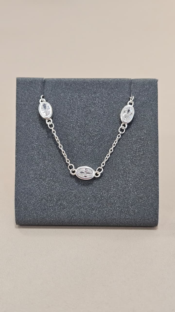 Pulseira em Prata com zircônias