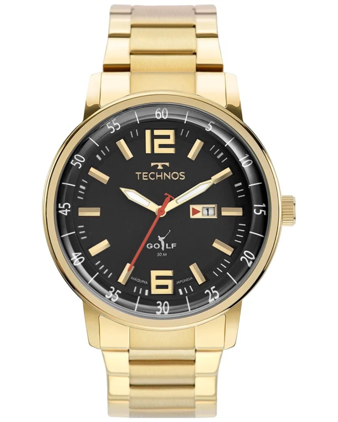 Relógio Technos Masculino Golf Dourado 2115MWD/1H