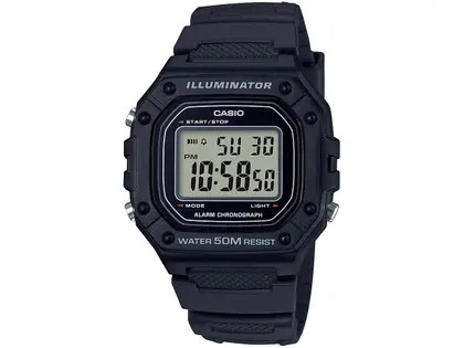 Relógio Casio Standard Preto Masculino W-218H-1AVDF-SC