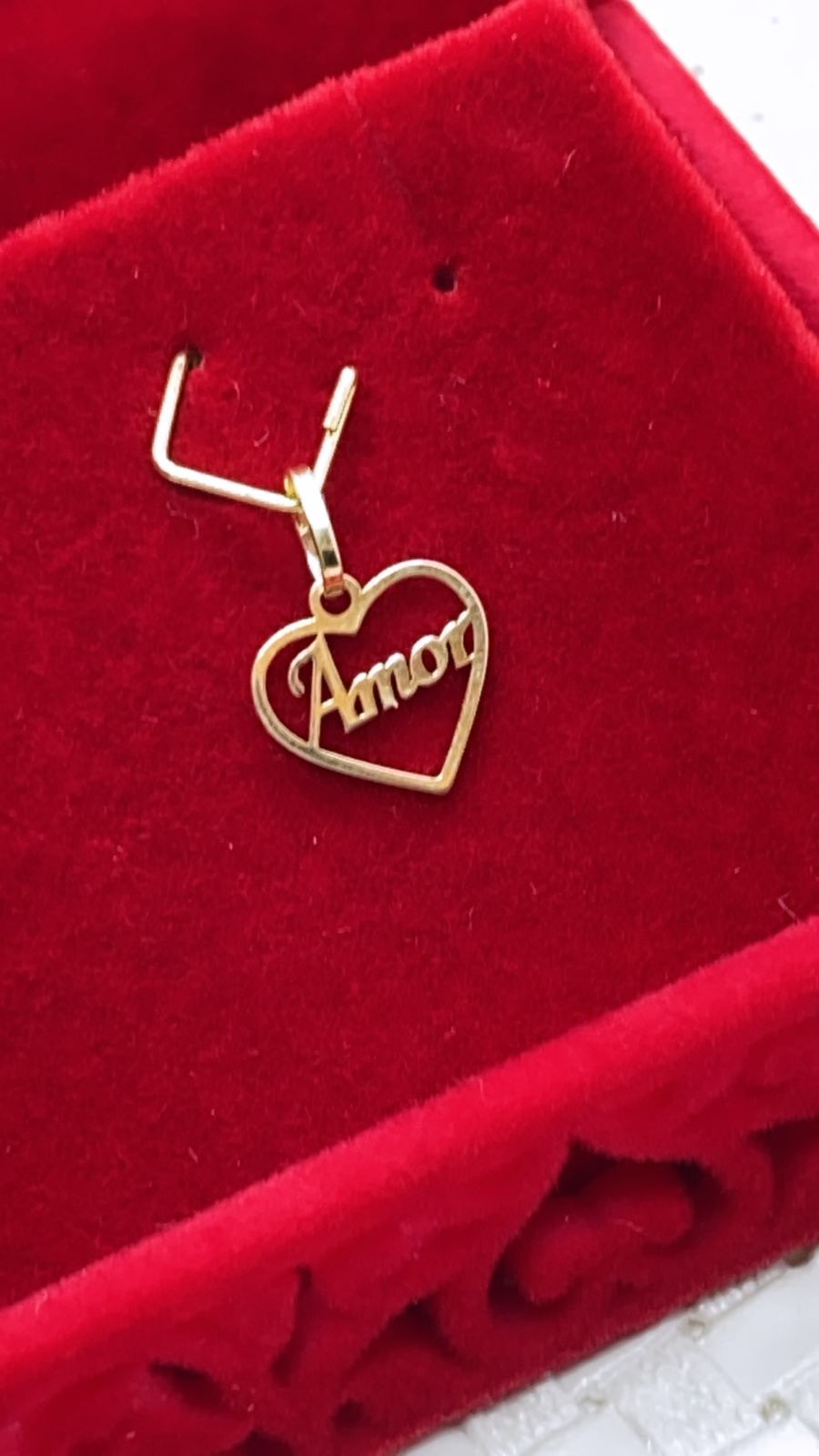 Pingente em Ouro 18K Coração Amor