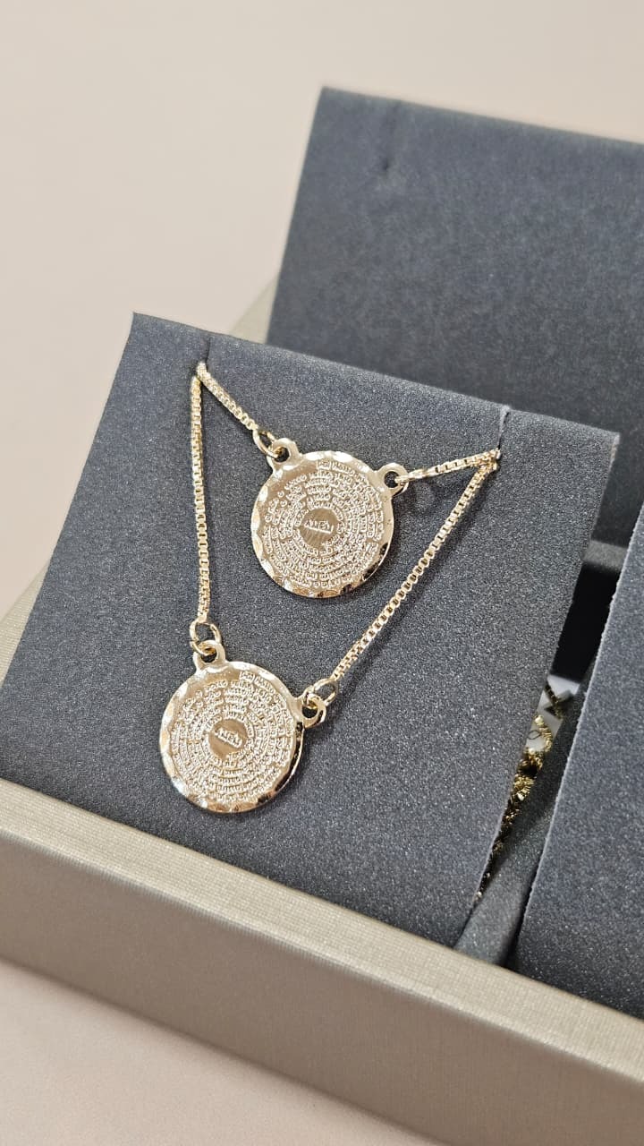 Escapulário em Semijoia com Oração Pai Nosso