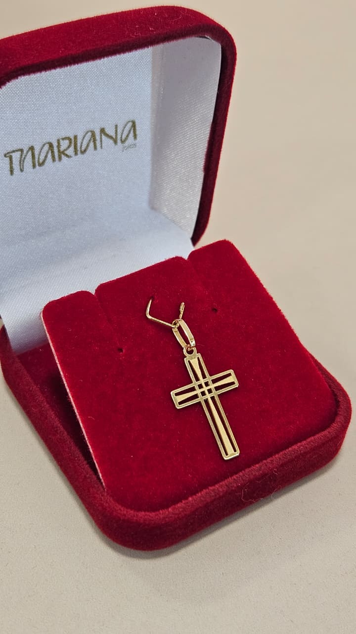 Pingente em Ouro 18K Cruz Vazada 