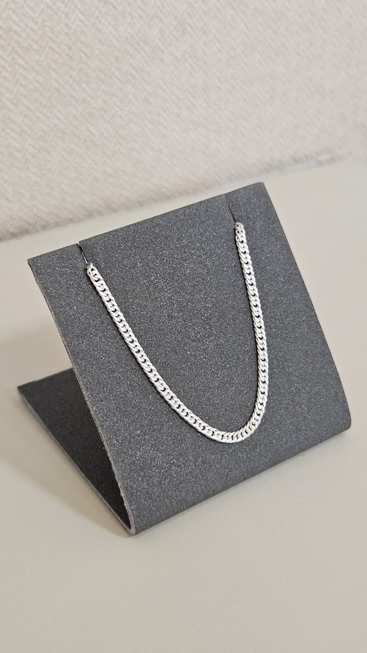 Corrente em Prata Elo Grumet Dupla 60cm