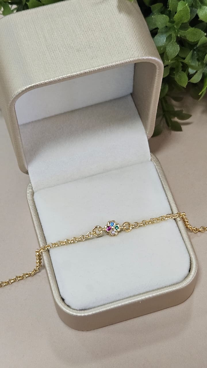 Pulseira em Semijoia Trevo