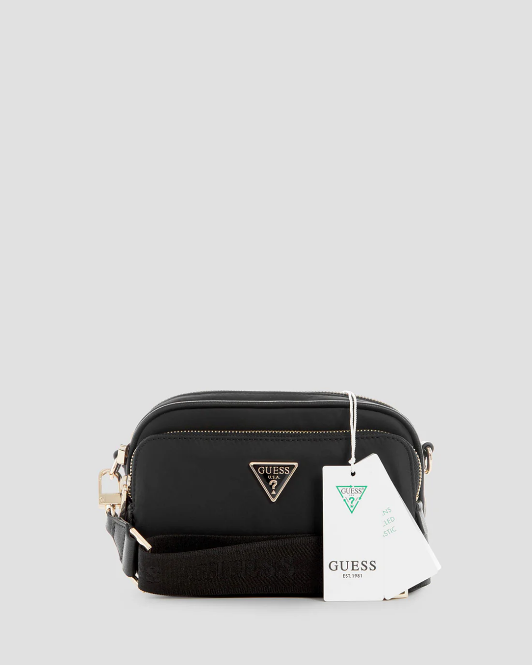 Bolsa Guess Gemma Eco Transversal Preta
