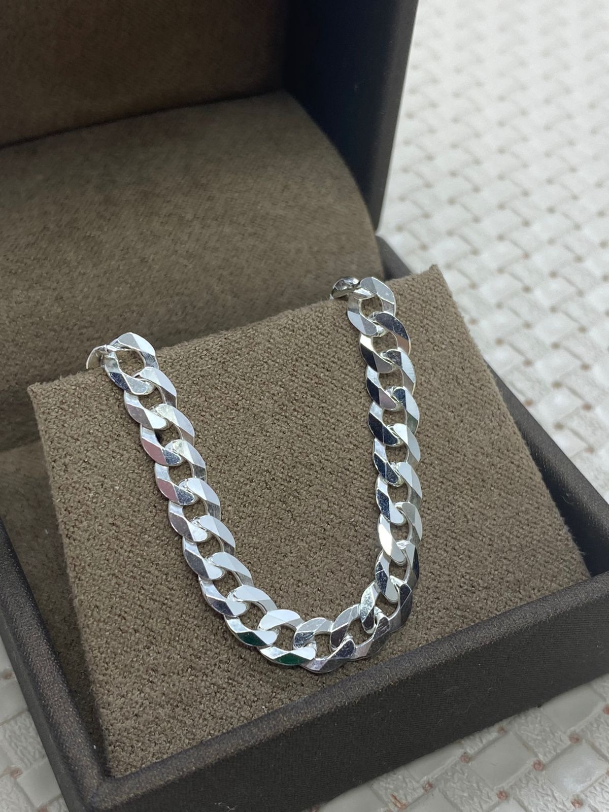 Pulseira em Prata Malha Elo Grumet 