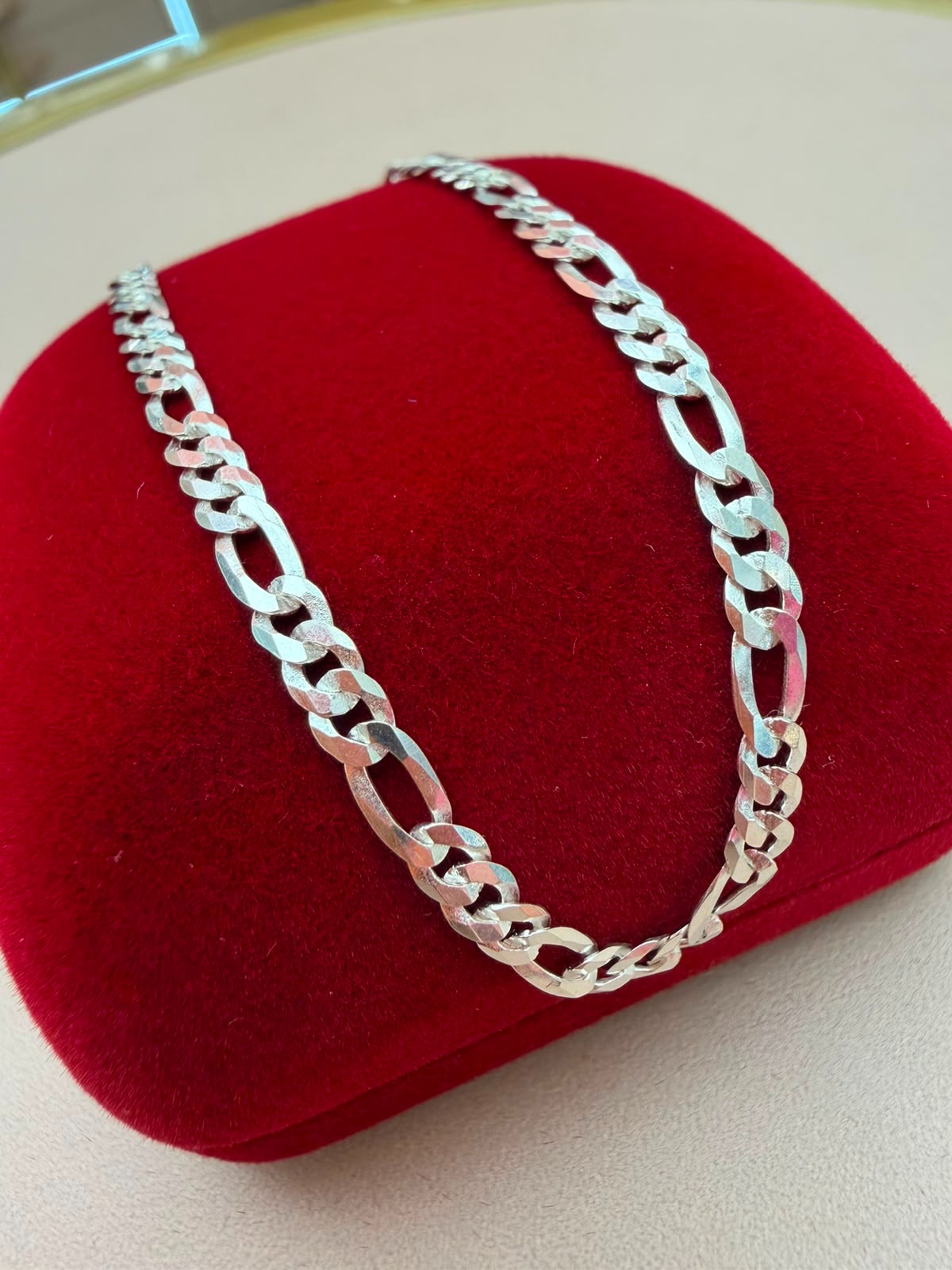 Corrente em Prata 60cm elo 3x1 F080