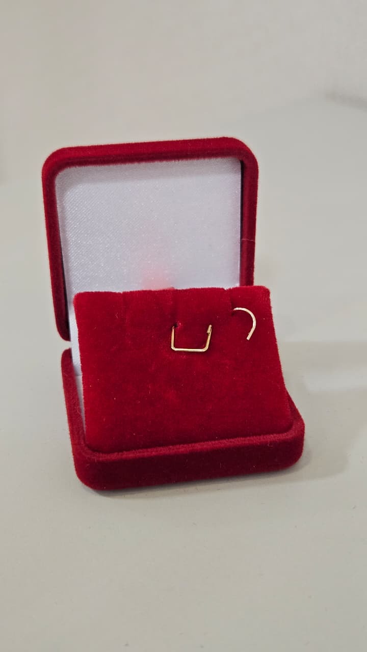 PIERCING DE OURO 18K NARIZ/ORELHA COM ZIRCÔNIA 3MM