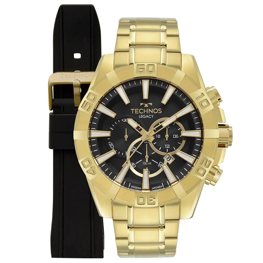 Relógio Technos Masculino Legacy Dourado JS26AET/T1P