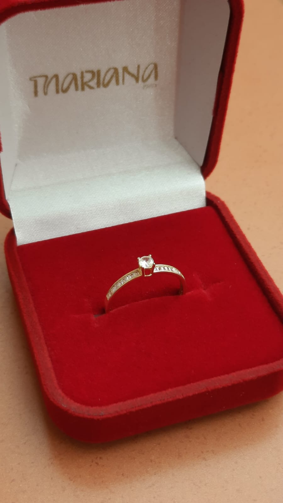 Anel em Ouro 18K Solitário Zircônia 3MM