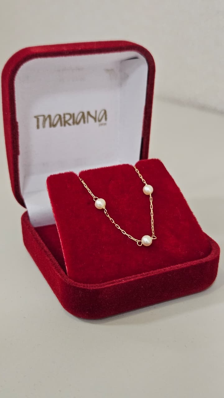 Pulseira em Ouro 18k Infantil Cartier Pérola