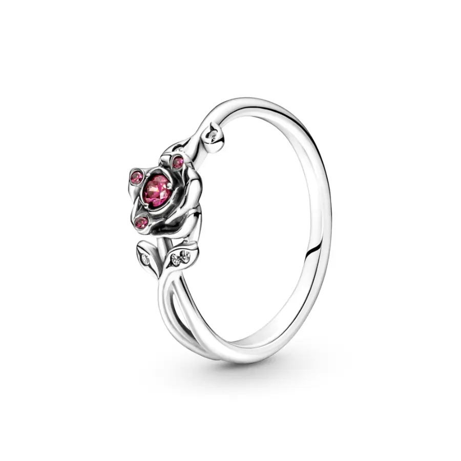 Anel em Prata Rosa – A Bela E A Fera Da Disney