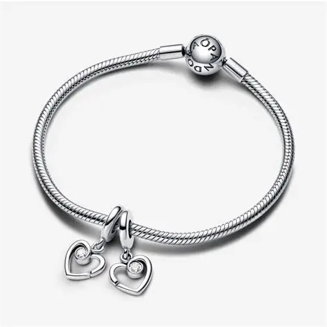 Charm Prata Pendente Coração Divisível Para Sempre